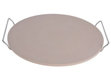 EXCELLENT Kamen za pizzuKO-404001340 za pećnicu ili roštilj s ručkama 33 cm