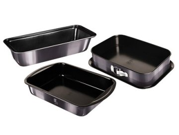 Berlingerhaus Lim za pečenje i kalupi s titanskim premazom BH-7634 Set of 3 Carbon PRO Line