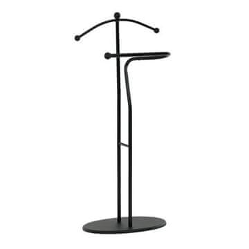 Autronic Nijemi sluga Mute servant, height 110 cm, solid rubberwood, black stain, black metal (83213 BK)