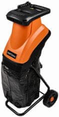 Nikcorp Električna sjeckalica za grane 3000W, 45mm promjer, 4500 min⁻¹, čelični noževi, IP24, 96.7 dB(A), 10.5 kg, za malč i kompost, siguran rad s potiskivačem, vreća za otpad uključena, učinkovito