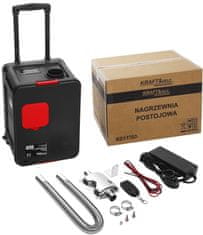Nikcorp Mobilna dizelska grijalica 9kW LCD 12V/24V/230V, prijenosni kofer, daljinski upravljač, Bluetooth aplikacija, za kamione, kampere, radionice, garaže, grijanje parkinga, model KD11783, 5-9kW