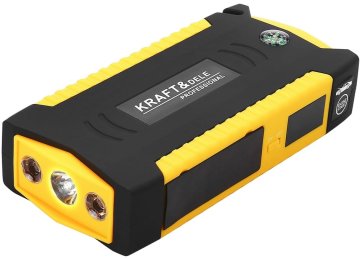 Nikcorp Višenamjenski Jump Starter Power Bank 16800mAh, Crni, 300A Pokretanje, 600A Vršna Struja, 4x USB Izlaza, LED Svjetiljka, Čekić za Staklo, Rezač Pojasa, Kompas, Za Auto, Kombi, Motocikl, Brod