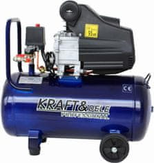 Nikcorp Uljni klipni kompresor 50L, 2.8 kW, 205 l/min, 8 bar, 230V, radionički, garažni, snažni, mobilni, s kotačima i ručkom, 2 manometra, presostat, ventil za kondenzat, čvrsta konstrukcija, za pneumatske