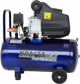 Nikcorp Uljni klipni kompresor 50L, 2.8 kW, 205 l/min, 8 bar, 230V, radionički, garažni, snažni, mobilni, s kotačima i ručkom, 2 manometra, presostat, ventil za kondenzat, čvrsta konstrukcija, za pneumatske