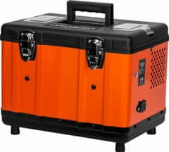 Nikcorp Priključna peć na ulje 9kW KD11784, svestrano grijanje 12V/24V/230V, zatvorena komora za izgaranje, LCD panel, sigurna, učinkovita, prijenosna s ručkom, set za montažu, za radionice, garaže, skladišta