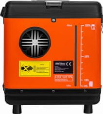Nikcorp Priključna peć na ulje 9kW KD11784, svestrano grijanje 12V/24V/230V, zatvorena komora za izgaranje, LCD panel, sigurna, učinkovita, prijenosna s ručkom, set za montažu, za radionice, garaže, skladišta