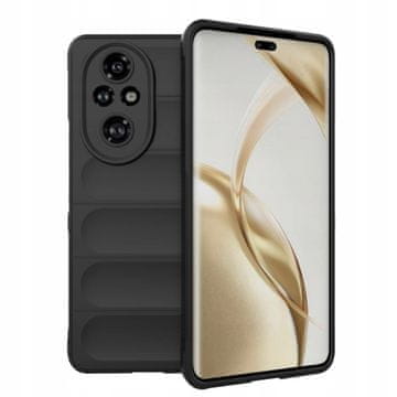 Čvrsta maskica za Honor 200 Pro, poklopac, elegantna stražnja strana, maskica - crna