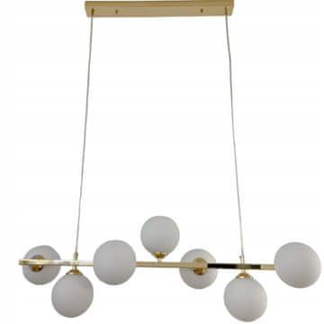 DE VISEĆA STROPNA SVJETILJKA LUSTERA BALLS ZLATNA MODERNA Led 7*G9 mliječna