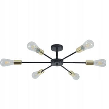 DE DELUXM LED viseća svjetiljka, 6 svjetlosnih točaka, E27