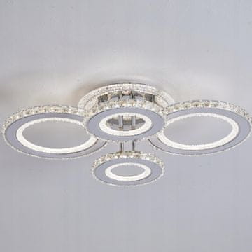 DE KRISTALNA STROPNA SVJETILJKA glamurozna viseća LED PLAFONSKA LUSTERA + DALJINSKI UPRAVLJAČ 115W