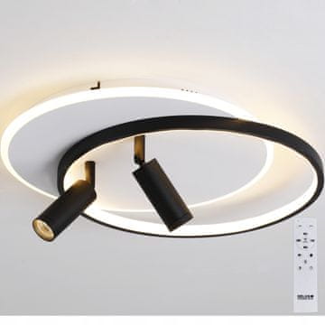 DE STROPNA SVJETILJKA VISEĆA LED LUSTERA + DALJINSKI UPRAVLJAČ 66W 50cm