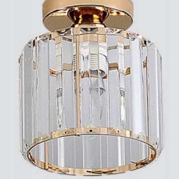 Kristalna stropna lampa, zlatna, staklena svjetiljka, moderna, glamurozna