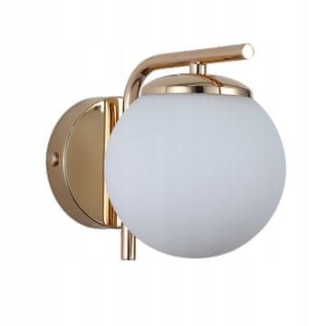 DE LAMP moderna zidna lampa LED kugle mliječno zlatna 1*E27