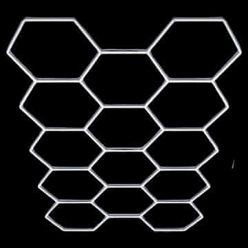 DE Stropna LED ploča Hexagon plafond 229*394cm 6500K za kućnu garažu
