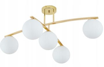 DE VISEĆA STROPNA SVJETILJKA LUSTERA BALLS ZLATNA MODERNA MLIJEČNA LED RASVJETA