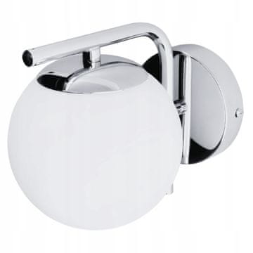 DE LAMP moderna zidna svjetiljka krom LED kugle mliječno srebrna E27