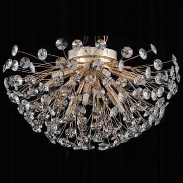Stropna lampa 50 cm kristalni zlatni plafonski luster moderni glamurozni