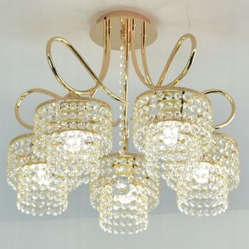 VISEĆA STROPNA SVJETILJKA LUSTERI KUGLICE zlatni MODERN kristalni glamur