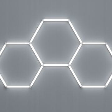 HEXAGON 3 bijela aluminijska stropna svjetiljka za garažu 6500K