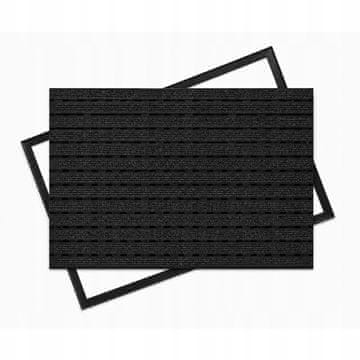 Ente PREMIUM ALUMINIJSKI OTIRAČ S CRNIM RUKOVIMA: 75x50, 12 mm S OKVIROM