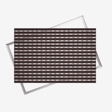 Ente ALUMINIJSKO-GUMENA OTIRAČ ZA VRATA: 75x50, 17 mm S OKVIROM