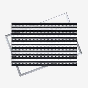 Ente ALUMINIJSKO-GUMENA OTIRAČ ZA VRATA: 60x40, 12 mm S OKVIROM