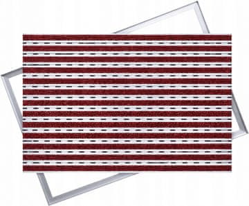 Ente ALUMINIJSKI OTIRAČ BRUTO: CRVENI, 75x50 S OKVIROM, 12 mm