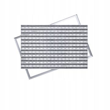 Ente ALUMINIJSKI OTIRAČ GROŽĐE: SIVI, 100x50 S OKVIROM, 17mm