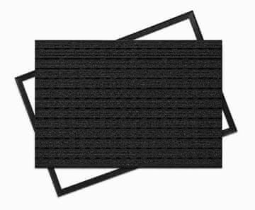 Ente PREMIUM ALUMINIJSKI OTIRAČ S CRNIM RUČKAMA: 100x60, 12 mm S OKVIROM