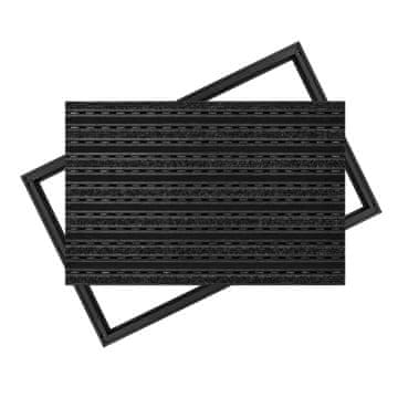 Ente PREMIUM CRNI OTIRAČ ZA VRATA Combi Junior 12 GUMENIH RUKOVKI 100x60 OKVIR
