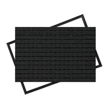 Ente PREMIUM ALUMINIJSKI OTIRAČ S CRNIM RUČKAMA: 60x40, 17 mm S OKVIROM