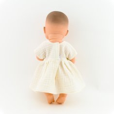 Haljina od vanilije za lutke Miniland 32 cm i Minikane 28 cm