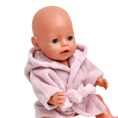 Frotirni ogrtač za lutku Baby Born 42-43 cm, puderasto ružičasta ili bež Frotirni ogrtač za lutku Baby Born 42-43 cm, puderasto ružičasta