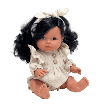 Odjeća za lutke 34-38 cm Miniland, Mini Colettos, Paola Reina, kombinezon s okusom caffe latte