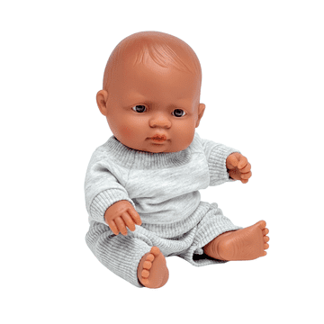 MINILAND 21 cm Latino lutka + Przytullale set odjeće