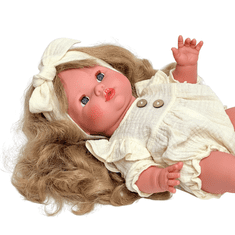 Kombinezon za lutke veličine 34-38 cm, Miniland, mini Colettos, Paola Reina, muslin boje vanilije s volanima