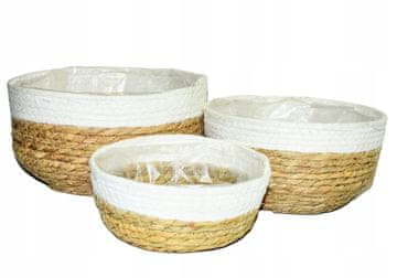 SET OD 3 KOŠARICE S MORSKOM TRAVOM DI 24/20,5/17 cm
