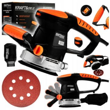 Kraft&Dele Akumulatorska ekscentrična orbitalna brusilica 1200 W 230 V 14 000 o/min
