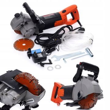 Kraft&Dele 3000 W 230 V 6500 o/min Žlica za glodanje zidova 4 x diska