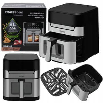 Friteza na vrući zrak LED AirFryer 8L 2200W XXL 10 načina kuhanja