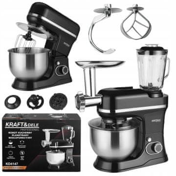 Planetarni kuhinjski robot 5L Blender Mlinac za meso 6 brzina 3000 W