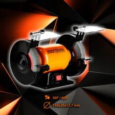 Kraft&Dele Stolna brusilica 1700W 230V Kamen 2x 150x12,7 mm 2980 o/min