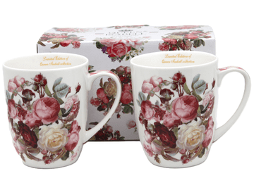 Porculanske šalice, velike, set od 2 x 400ml kao poklon, kolekcija Classic Rose