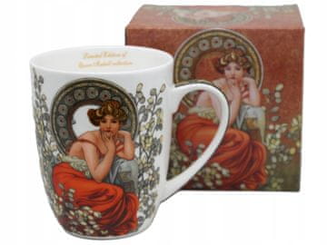Velika, ekskluzivna šalica u kutiji 400ml Alfons Mucha - Topaz kao poklon