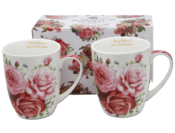 Velike porculanske šalice, 400 ml, set u poklon kutiji - kolekcija Rose