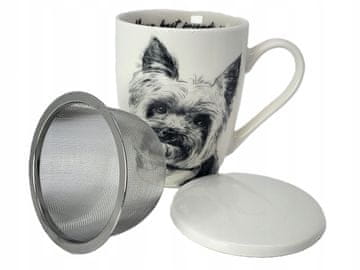 VELIKA PORCULANSKA ŠALICA - INFUSER JORKSHIRE TERIER