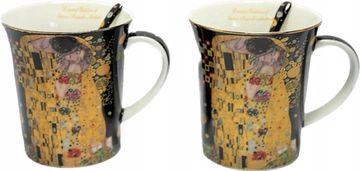 ELEGANTNI SET OD DVIJE VELIKE ŠALICE GUSTAV KLIMT KAO POKLON