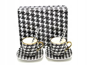 Set porculanskih šalica za espresso 80 ml sa žličicama, kolekcija Pepitka