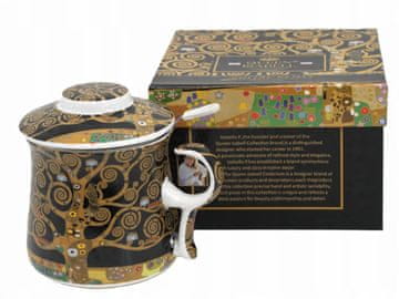 Velika porculanska šalica od 350 ml s infuzerom u kutiji Klimtovog Drveta života