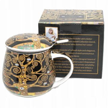Velika porculanska šalica 450 ml s infuzerom u kutiji - Klimt Drvo života